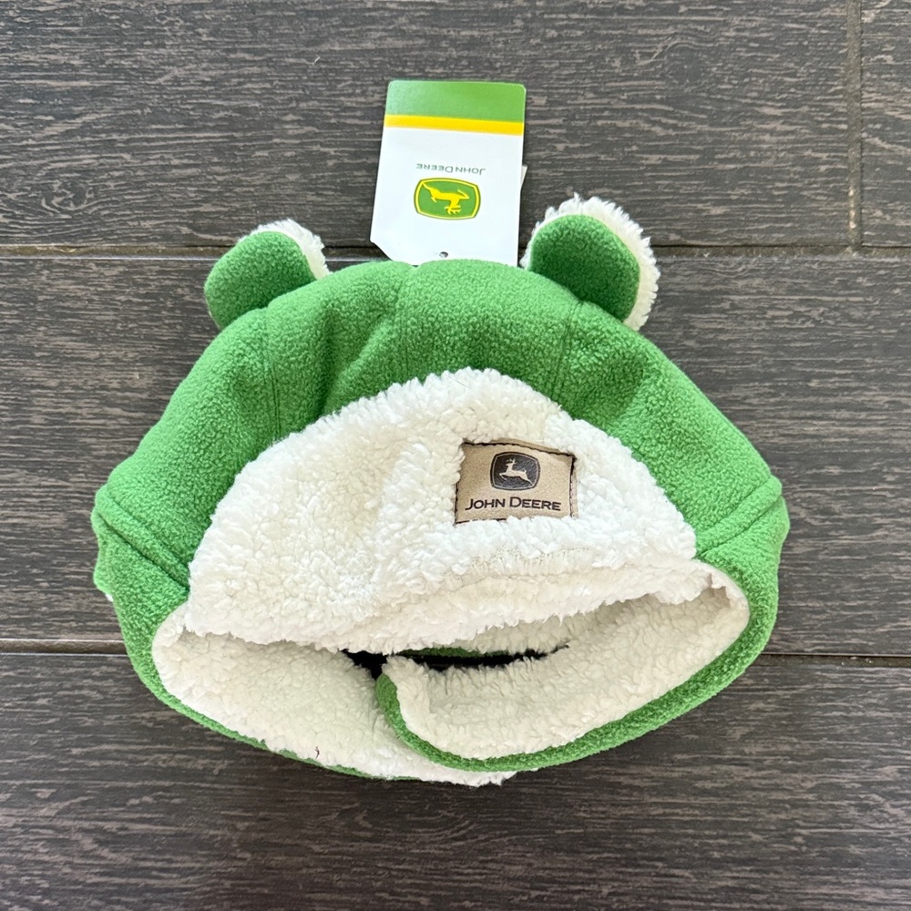 NWT John Deere Toddler Sherpa Lined Trapper Hat